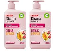 DICORA UF NOURISHING SHOWER GEL VIT C CITRUS&PEACH 825ML (Confezione da 2)