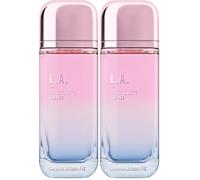 Dicora Urban Fit | Eau de Toilette L.A. FOR HER | Profumo Donna | Fragranza fruttata e floreale | Colonia con lampone, rosa e litchi | 150 ml (Confezione da 2)