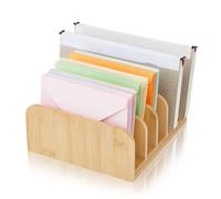 DICOSMETIC 1 organizer per lettere, in legno, per casa, ufficio, scuola, documenti, 16 x 15 x 7 cm