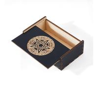 DICOSMETIC 1 scatola per carte di tarocchi in legno, piccolo tarocchi, a forma di stella, rettangolare, per la stregoneria, decorazione per la casa