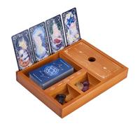 DICOSMETIC 1 set di supporto per carte di tarocchi, in legno, con supporto per tarocchi, accessori per streghe, utensili per la divinazione, 23 x 17,5 x 3,15 cm, dimensioni 9,06 x 6,89 x 1,24 cm