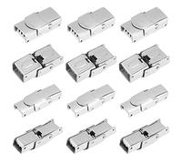 DICOSMETIC 12 pz 2 Formati 25mm 304 Cinturino In Acciaio Inox Chiusure Rettangolo Chiusure di Chiusura di Ricambio Fibbia Dell'Orologio per Accessori per Orologi Fare, Foro: 3x7 mm/4x10 mm
