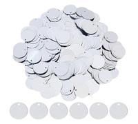 DICOSMETIC 1300 Pezzi Grandi Paillettes Per Artigianato Piatto Rotondo Argento Paillettes 15.5mm Grandi Paillettes Paillettes Senza Plastica Per Ricamo Applique Sposa Arte Artigianato E Ornamento