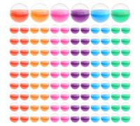 DICOSMETIC 150 capsule vuote in plastica, rotonde, piccole, 5 cm, colorate, per caramelle, regali a sorpresa, colorate, trasparenti