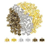 DICOSMETIC 150 Pz 3 Colori Ciondoli Libro Ciondoli Tema Scuola Lega Ciondoli Sacra Bibbia 3D Ciondoli Oro Antico Bronzer e Ciondoli Studio Argento per Creazione Gioielli Artigianato, Foro: 2 mm