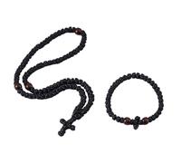 DICOSMETIC 2 corde da preghiera ortodossa cristiana, 33/100 nodi, corda da preghiera greca greca Komboskoini Chotki protezione benedizione ciondolo a croce regalo religioso per uomini e donne