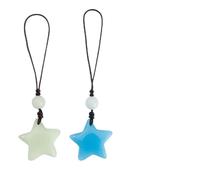 DICOSMETIC 2 Pezzi 2 Colori Luminoso Stella Portachiavi Al Buio Luminosa Stella Del Telefono Charm Divertente Coppia Telefono Pendente Carino Stelle Pendente Per Cellulare Thermos Decor