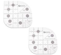 DICOSMETIC 2 righelli ad angolo curvo, in acrilico, per trapuntatura, 20 x 20 cm, per cucito, patchwork, cucito, modello, strumento multifunzionale per progetti artigianali, cucito fai da te