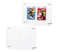 DICOSMETIC 2 slot per carte collezionabili Display Frame Sport Card Display Frames PVC Plastic Game Card Case 7,87 x 2,48 x 5,59 pollici Clear Baseball Cards Organizer Holder per Home Office Desktop