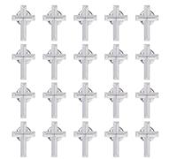 DICOSMETIC 20 aghi a croce in lega per uomini platino croce spille 25 x 16 mm religiose croce spille pin in metallo croce set per chiese abbigliamento da preghiera adatto