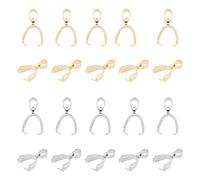 DICOSMETIC 20 Pz 2 Colori Acciaio Inossidabile Pinch Barre Metallo Pinch Clip Gail Clasp Ice Pick Pinch Bails Ciondola Charm Bead Ciondolo Chiusura Connettori Barre per Creazione di Gioielli