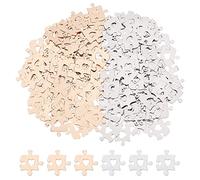 DICOSMETIC 200 Pz 2 Colori Puzzle con Ciondoli A Cuore Ciondoli di Consapevolezza Dell'Autismo Ciondoli A Cuore Amore Relazione Gioielli Unici Ciondoli Pendenti in Ottone per La Creazione di Gioielli