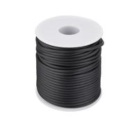 DICOSMETIC 27.34 Yard Cordicella Cava Nero In Plastica Con Foro 1.5 mm Cordino Elastico In Gomma Sintetica Cordino Cordino Per Fai da Te Gioielli