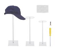 DICOSMETIC 3 Stili Supporto Cappello In Acrilico Trasparente Supporto Parrucca In Acrilico Trasparente 12.09"/12.64"/15.75" Supporto Pedestal per Cappelli per Esposizione e Organizzazione di Gioielli