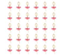 DICOSMETIC 30 ciondoli ballerina in strass, ciondoli in lega, ciondoli in oro rosa per collane, fabbricazione di gioielli, regalo di balletto, foro: 2 mm