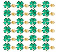 DICOSMETIC 30 spille a quadrifoglio smaltate St Patrick's Day Pins in lega oro per zaini, vestiti e cappelli