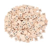 DICOSMETIC 300 Tessere in Legno per Scrabble, Lettere dalla A alla Z, per Scrivere, Cruciverba, Giochi di Parole, Strumenti di Apprendimento per Artigianato e Ortografia