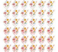 DICOSMETIC 36 pezzi 2 colori artista colori fascino lega pennello colore tavolozza ciondolo oro chiaro smalto arte ciondolo insegnante d'arte regali per collana fai da te orecchino gioielli fai da te