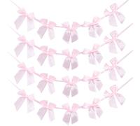 DICOSMETIC 4 ghirlande con fiocco rosa, decorazioni pre-infilate per feste, decorazioni da appendere per addio al nubilato, bomboniere, compleanni, forniture di fidanzamento