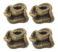 DICOSMETIC 4 pezzi coltello cordino perline paracord perline serpente EDC Charm perlina antico bronzo lega grande foro europeo perla per coltello cordino portachiavi bracciale bracciale foro 6 mm