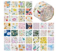 DICOSMETIC 40 pezzi Jelly Roll Tessuto QuiltStripe Floreale Tessuto Strisce di Cotone Bundle Per Cucito Artigianato Coperte Tappeti Arredamento Casa