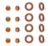 DICOSMETIC 40 Pz 2 Pezzi Orecchini A Bottone in Legno di Noce Stile Set di Orecchini A Bottone in Legno Rotondo Piatto Set di Orecchini A Bottone Abbronzatura per Orecchie di Orecchini, Foro: 1.6mm
