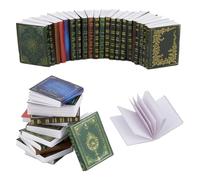 DICOSMETIC 42Pcs 7 Colori 1:12 Miniature Miniature Casa delle Bambole Libri Realistici Mini Libri Casa Delle Bambole Libreria Accessori Libro di Carta Mini Modello per Adulti Micro Paesaggio Casa