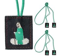 DICOSMETIC 5 pezzi scapolari collane cattoliche 19,37 pollici Escapularios Catolicos Collana decorativa messicana regalo religioso verde tessuto non tessuto collana per donne uomini