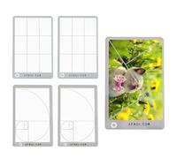 DICOSMETIC 6 Pezzi 3 Stili Composizione Mirino Cercatore Acrilico Rapporto Chiaro Strumento di Composizione Taglio Oro Fibonacci Terzo Strumento Per Fotografia Pittura Schizzi