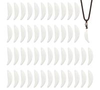 DICOSMETIC 60 ciondoli a forma di dente di lupo in resina, a forma di dente di lupo bianco, con ciondolo a forma di dente di animale, per fai da te, per la creazione di gioielli, foro: 1,4 mm
