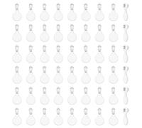 DICOSMETIC 600 ciondoli piatti con colla, in acrilico, trasparenti, cabochon, accessori per la creazione di gioielli fai da te, foro: 2 mm