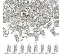 DICOSMETIC 80 pezzi stivali da cowboy fascino vintage a tema occidentale ciondolo argento antico fascino occidentale stile tibetano ciondolo in lega per collana fai da te orecchino creazione di