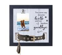 DICOSMETIC Cornice commemorativa per animali domestici, con supporto per collare, 9 x 9 pollici, ideale come regalo per la perdita di animali domestici, ideale come regalo di compassione, colore nero