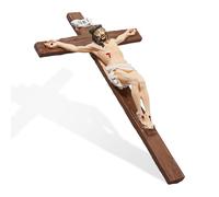 DICOSMETIC Crocifisso da parete in resina, 25 cm, crocifisso cattolico da appendere alla parete, crocifisso cattolico per pareti, crocifisso religioso, regalo di Natale, Pasqua, decorazione per casa e