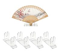 DICOSMETIC Espositore per ventole in acrilico trasparente, pieghevole, 3,3 x 11,2 x 6,1 cm, ventagli giapponesi cinesi, organizer per casa, feste, matrimoni, ufficio, decorazione