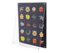 DICOSMETIC Grande Collezione di Spille Nere Da Appendere Al Muro Bacheca In Acrilico con Feltro per Esporre con Porta Protettiva Trasparente per Premi Distintivi e Monete 9.45x11.42" 20 Griglie