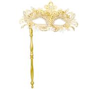 DICOSMETIC Maschere D'oro Con Manico Per Le Donne Maschere Veneziane Per Mardi Erba Maschere Costumi Accessori Per Veneziano Halloween Festival Carnevale Feste in Costumi