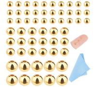 DICOSMETIC Perline rotonde in argento sterling 925, 24 carati, placcate in oro 2/3/4 mm, lisce, rotonde, mini perle senza cuciture, rotonde, per la creazione di gioielli, 70 pezzi