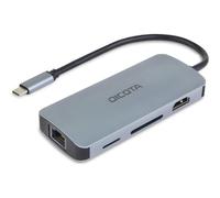 Dicota USB-C 8-in-1 Multi Hub 4K PD 100W silver La carica/docking station D32062