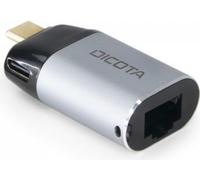 DICOTA D32048 scheda di interfaccia e adattatore RJ-45 (USB-C TO ETHERNET ADAPTER WITH - PD [100W]) NEW