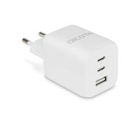 DICOTA D32054 Caricabatterie per dispositivi mobili Universale Bianco AC Ricarica rapida Interno (3-PORT GAN WALL CHARGER [65W] - EU)