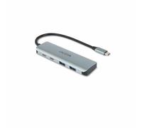 DICOTA D32061 hub di interfaccia USB tipo-C 10000 Mbit/s Argento (USB-C 4-IN-1 HIGHSPEED HUB 10 - GBPS)