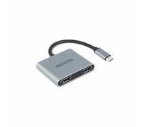 DICOTA D32063 docking station per dispositivo mobile Tablet/Smartphone/Laptop Argento (USB-C PORTABLE 4-IN-1 DOCKING - STATION 4K HDMI PD 100W)