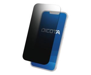 Dicota - Protezione dello schermo per cellulare - Limita l'angolo di visione a ±30°, riduce la luce blu del 43% - Pellicola - con filtro privacy - 4 vie - adesiva - Nero - per Apple iPhone 14