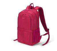 DICOTA - Zaino Eco SCALE 13”-15.6” - Zaino leggero per computer portatili con imbottitura protettiva e ampio spazio di stoccaggio - Realizzato in PET riciclato - Colore rosso