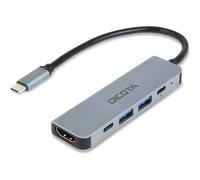 Dicota USB-C 5-in-1 Video Hub 4K PD 100W La carica/docking station D32060