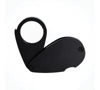 Dicrocopio portatile, lente da 21 mm, in lega di alluminio, strumento di identificazione del pleocroismo, per gemmologi, gioiellieri, analisi di laboratorio, bianco (nero)