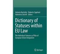 Dictionary of Statuses within EU Law (Copertina rigida)