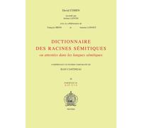 Dictionnaire Des Racines Semitiques U Attestees Dans Les Langues Semitiques, Fascicle 10: comprenant un fichier comparatif de Jean Cantineau