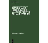 Dictionnaire historique de l'anthroponymie romane (PatRom) (Copertina rigida)
